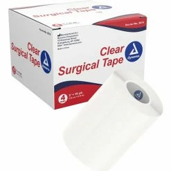 Dynarex Transparent Surgical Tape, 3"W x 10 yards, Pack of 48