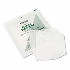 Medline Caring® Woven Gauze Sponges, 4" x 4", Sterile, 12-Ply, 1200/Carton